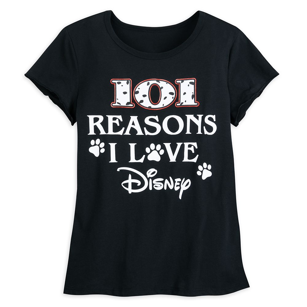 101 Dalmatians ”Reasons I Love Disney” T-Shirt for Adults is available online