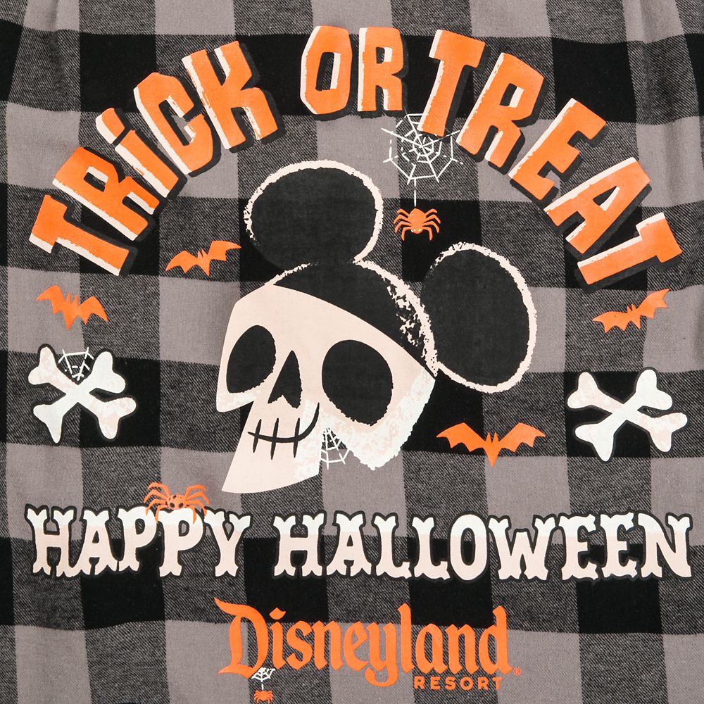 Disneyland Halloween Long Sleeve Plaid Shirt for Adults