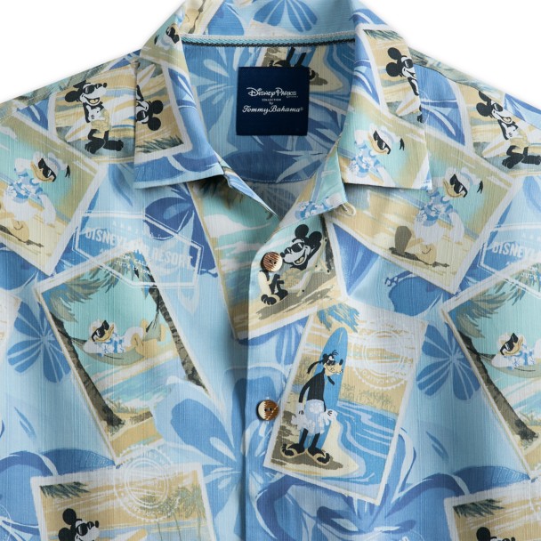 Mickey Mouse and Friends Silk Shirt for Men by Tommy Bahama – Blue