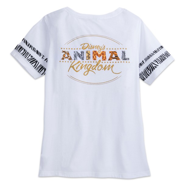 Mickey Mouse Disney's Animal Kingdom Football T-Shirt for Women