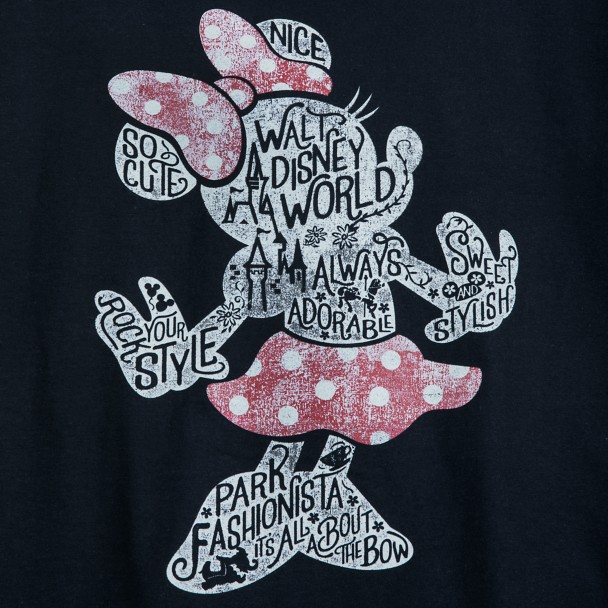 Minnie Mouse Walt Disney World T-Shirt for Adults – Black