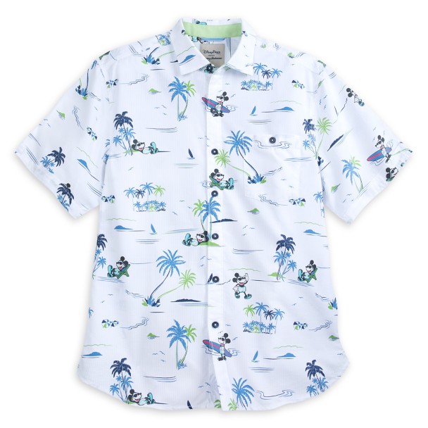 Mickey Mouse Button Shirt for Men by Tommy Bahama – White 