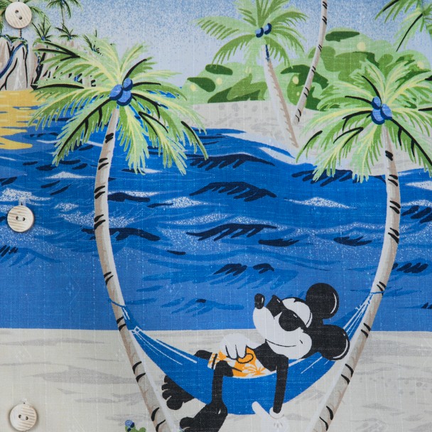 Disney Tommy Bahama Silk Shirt - Mickey and Friends - Blue