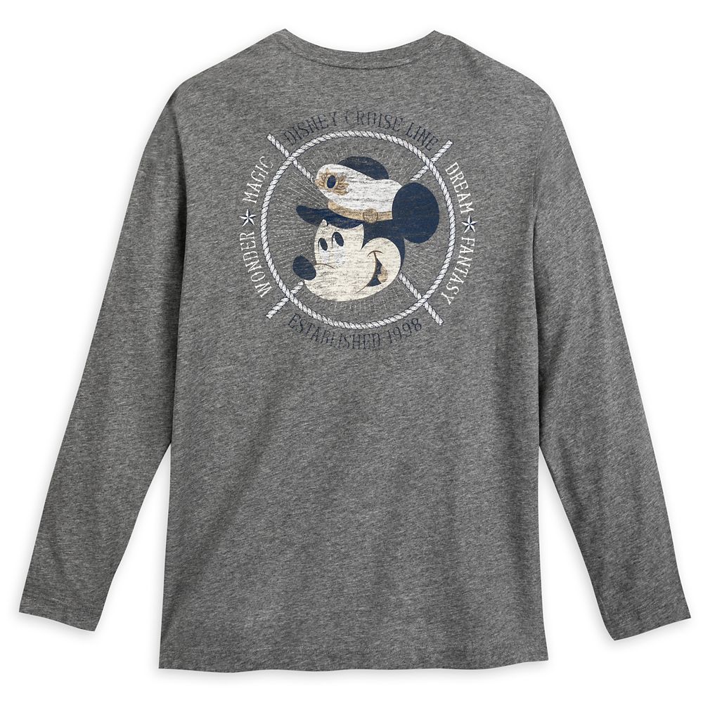 Captain Mickey Mouse Long Sleeve T-Shirt for Men – Disney Cruise Line