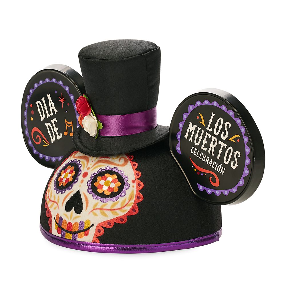 Dia De Los Muertos Mickey Mouse Ear Hat for Adults