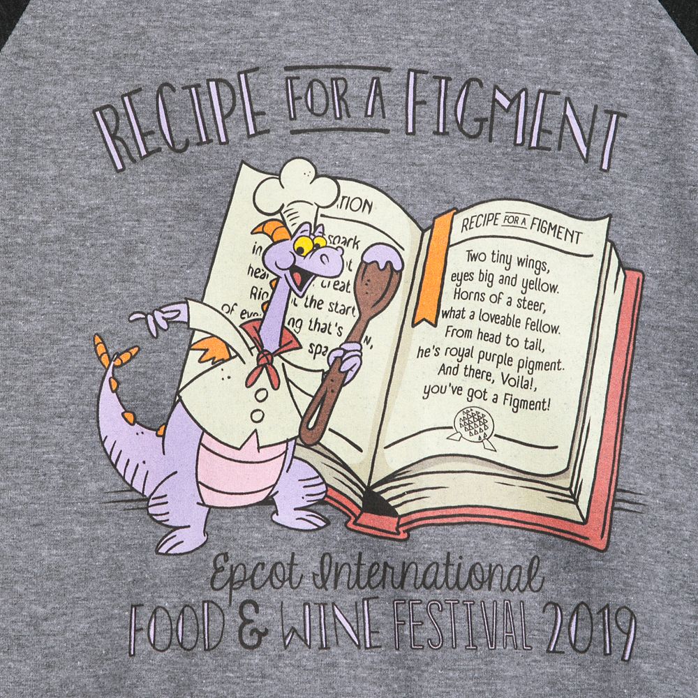 Figment Raglan T-Shirt for Adults – Epcot International Food & Wine Festival 2019