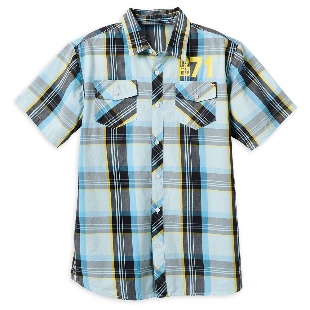 Frontierland Disney Inspired Men/'s Button Down Short Sleeve Shirt