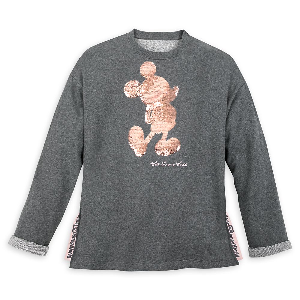 Mickey Mouse Reversible Sequin Briar Rose Gold Pullover for Women – Walt  Disney World | Disney Store