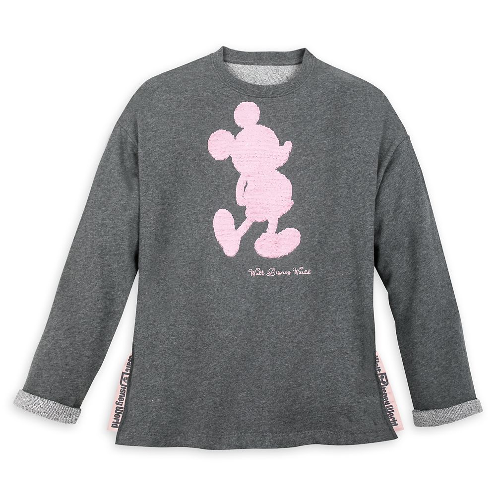 Mickey Mouse Reversible Sequin Briar Rose Gold Pullover for Women – Walt Disney World