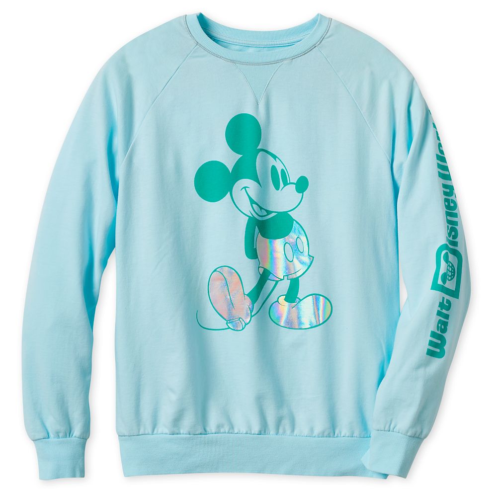 Mickey Mouse Metallic Sweatshirt for Adults – Walt Disney World – Arendelle Aqua