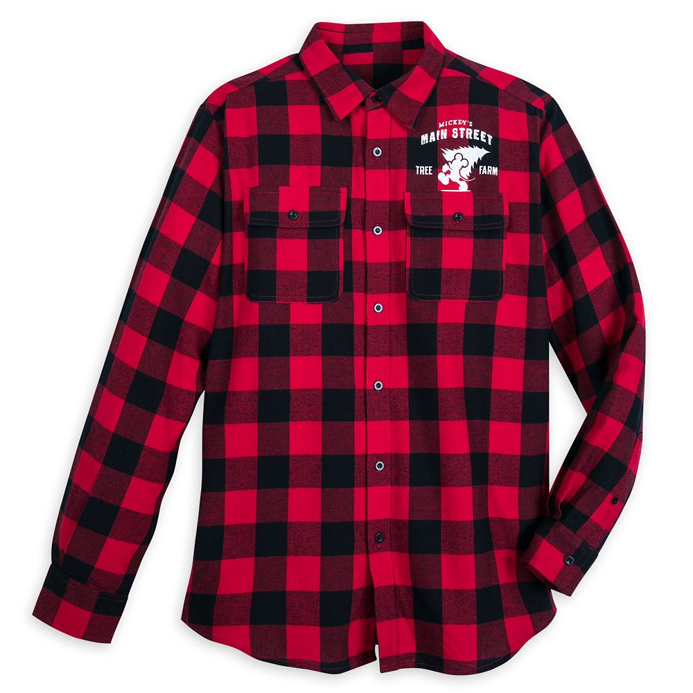 Mickey Mouse Holiday Flannel Shirt for Men | Disney Store