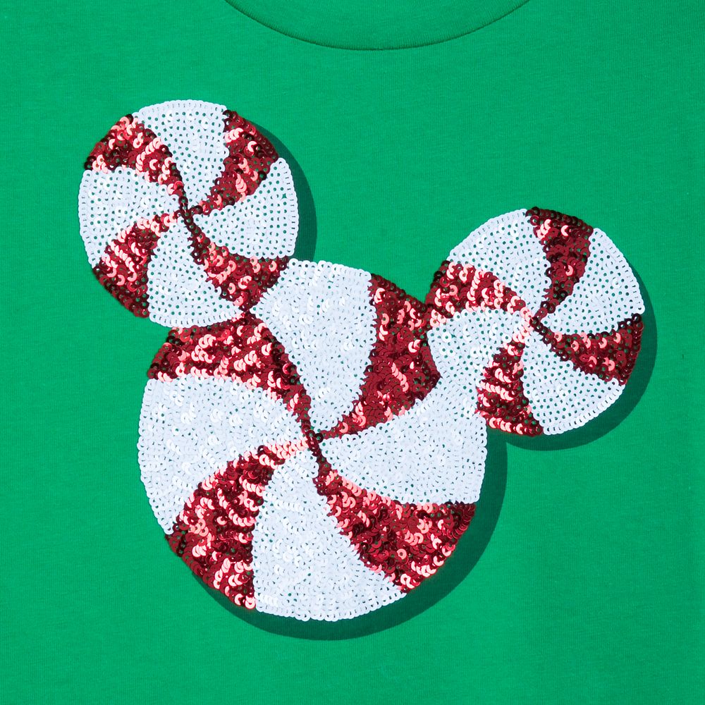 Mickey Mouse Peppermint Sequined T-Shirt for Women