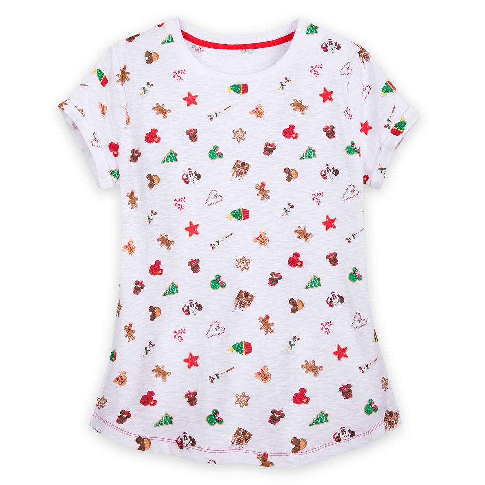 Disney Parks Holiday Food Icons T-Shirt for Women