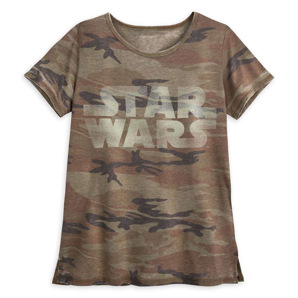 Star Wars Logo Camouflage T-Shirt for Women