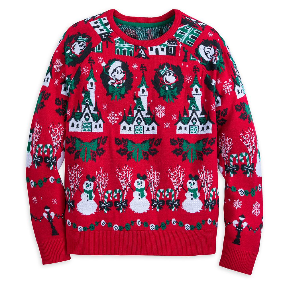 Mickey and Minnie Mouse Light-Up Holiday Sweater for Women