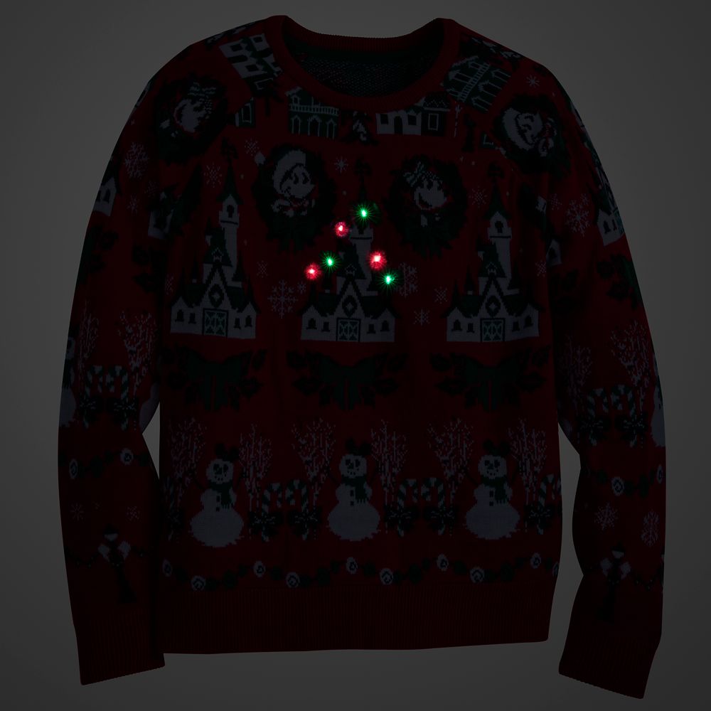 Mickey and Minnie Mouse Light-Up Holiday Sweater for Women