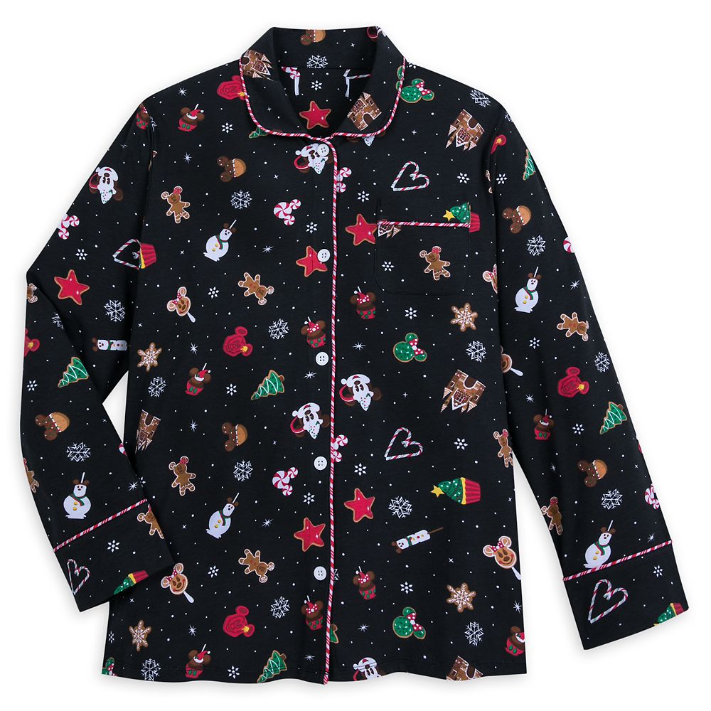 Mickey and Minnie Mouse Holiday Pajama Set for Women