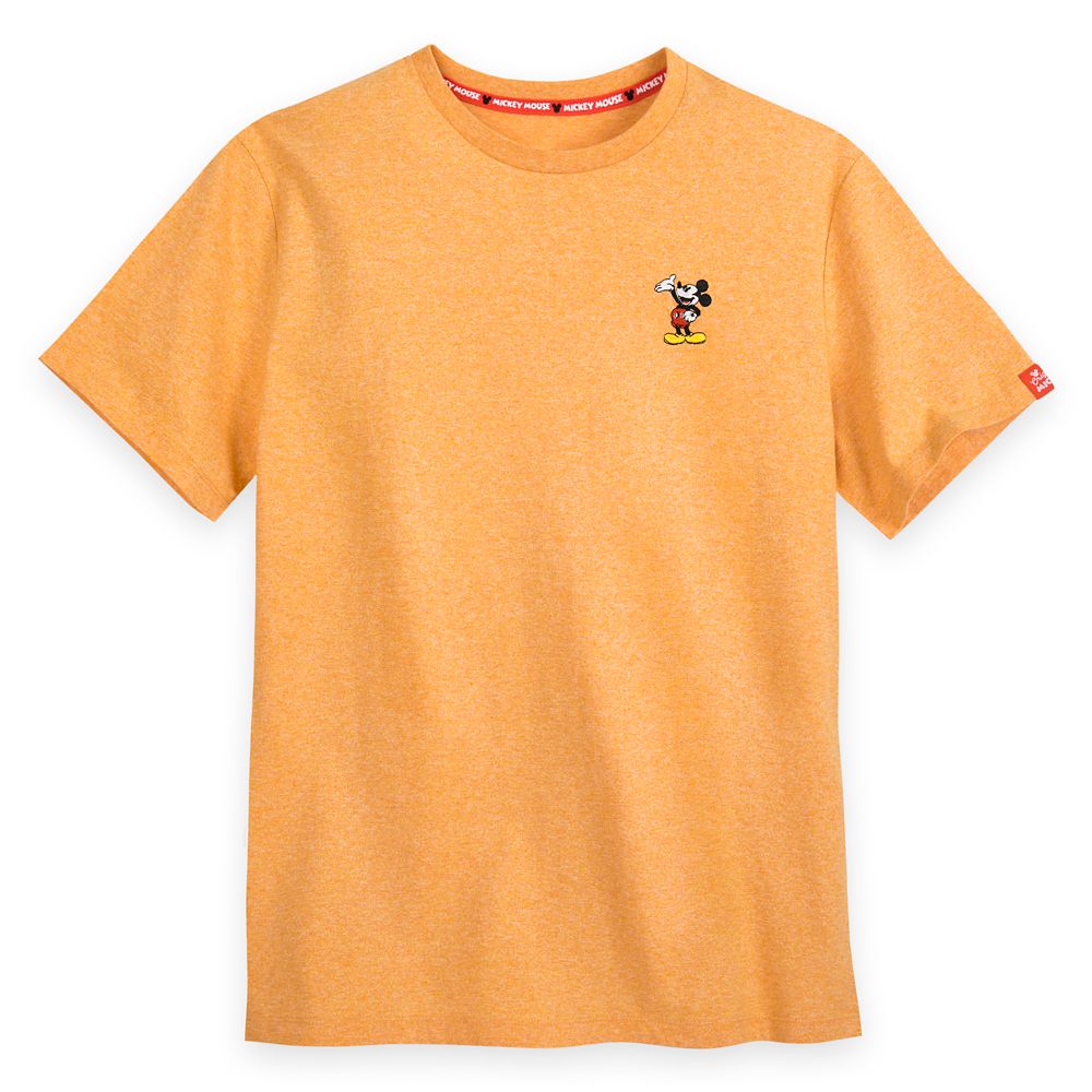 orange mickey mouse shirt