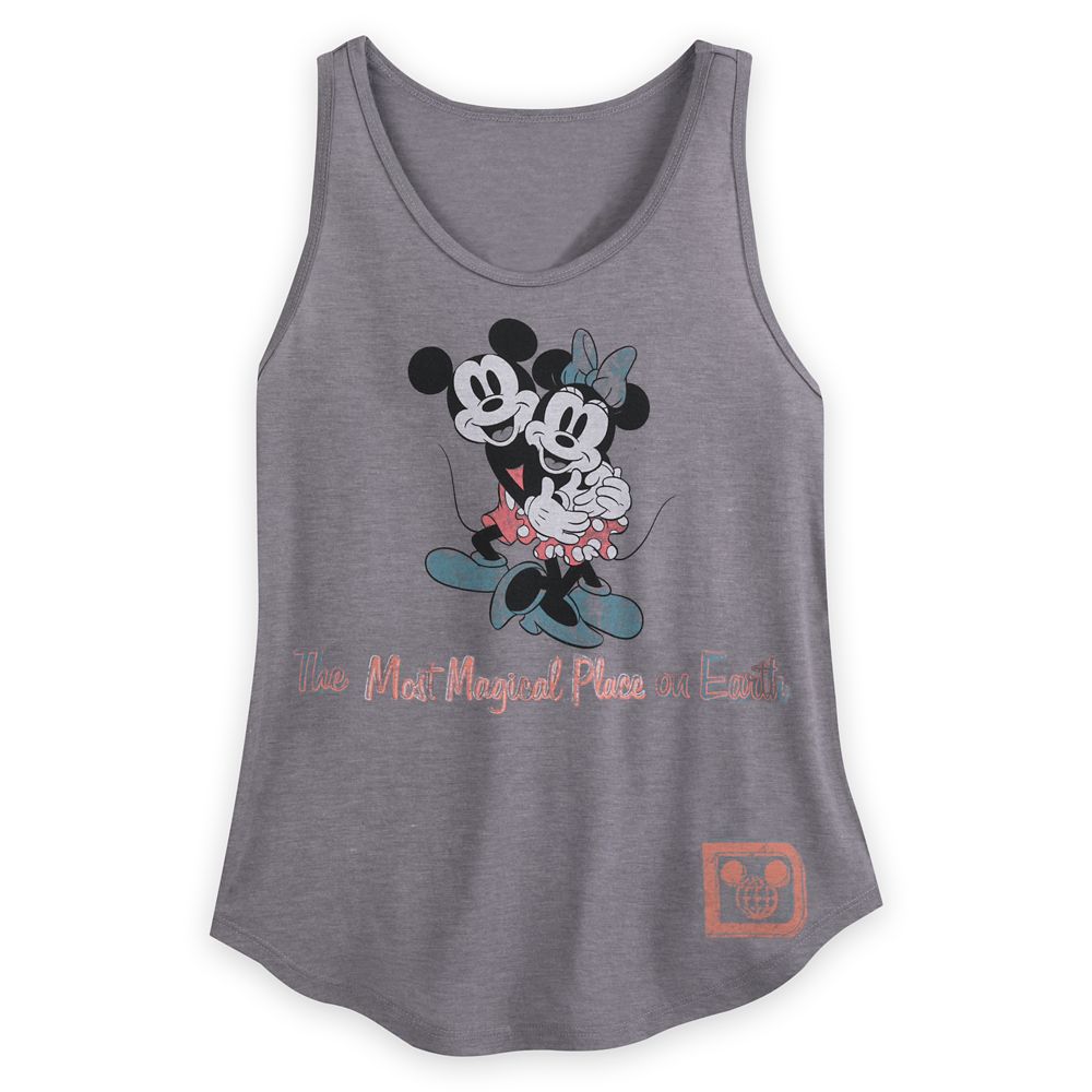 Mickey and Minnie Mouse Scoop Neck Tank Top for Women – Walt Disney World