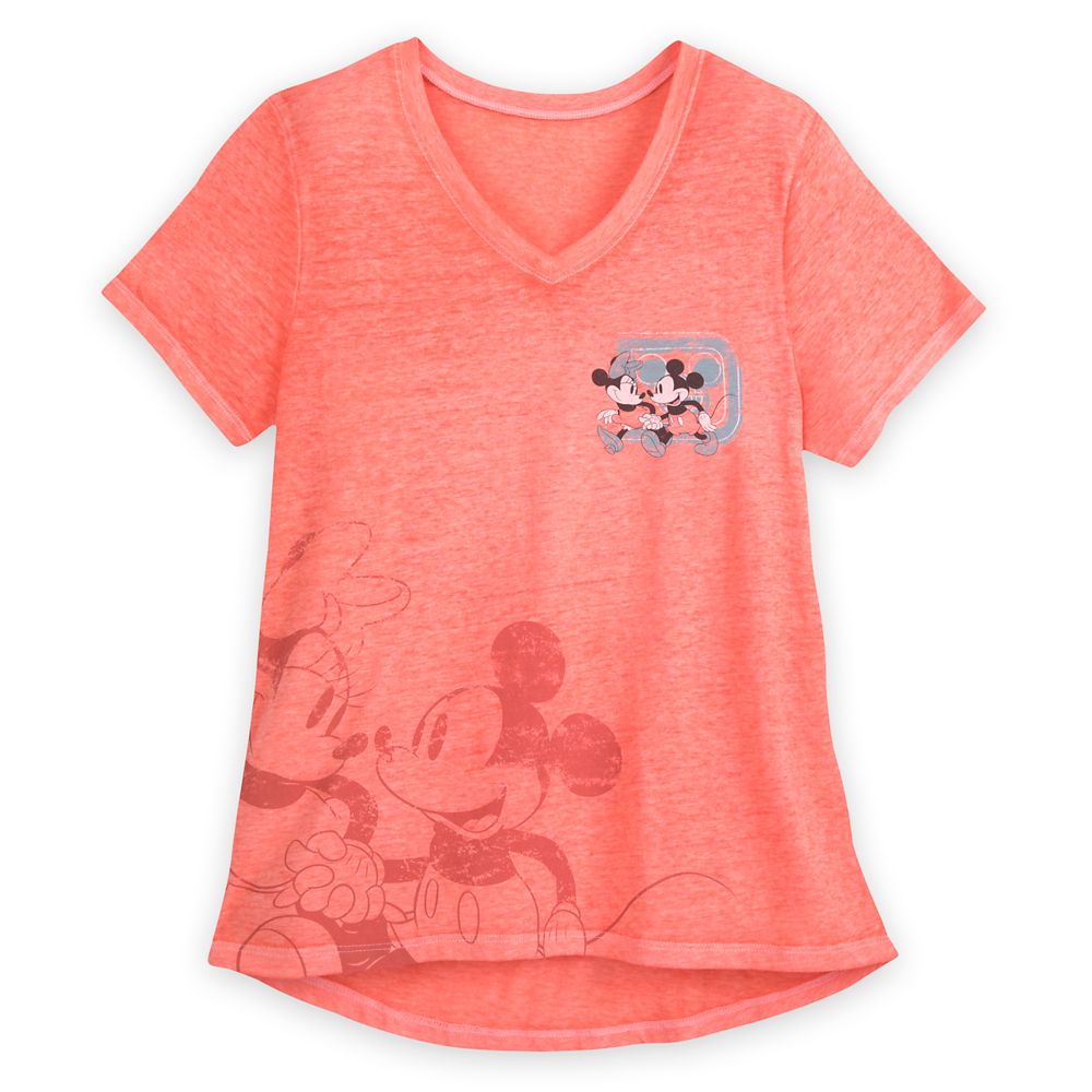 Mickey and Minnie Mouse V-Neck T-Shirt for Women – Walt Disney World