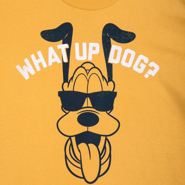 Pluto ''What Up Dog?'' T-Shirt for Adults
