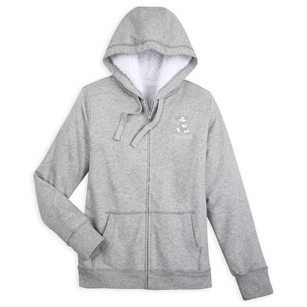 Disney Womens Mickey Fleece Lounge Hoodie (Grey, Medium) at