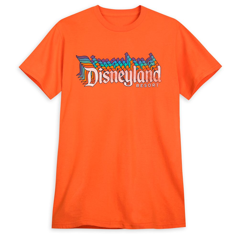 Disneyland Stacked Logo T-Shirt for Adults – Orange