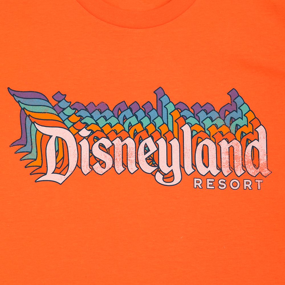 Disneyland Stacked Logo T-Shirt for Adults – Orange