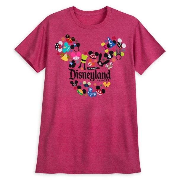 Ear Hat Collage T-Shirt for Adults – Disneyland