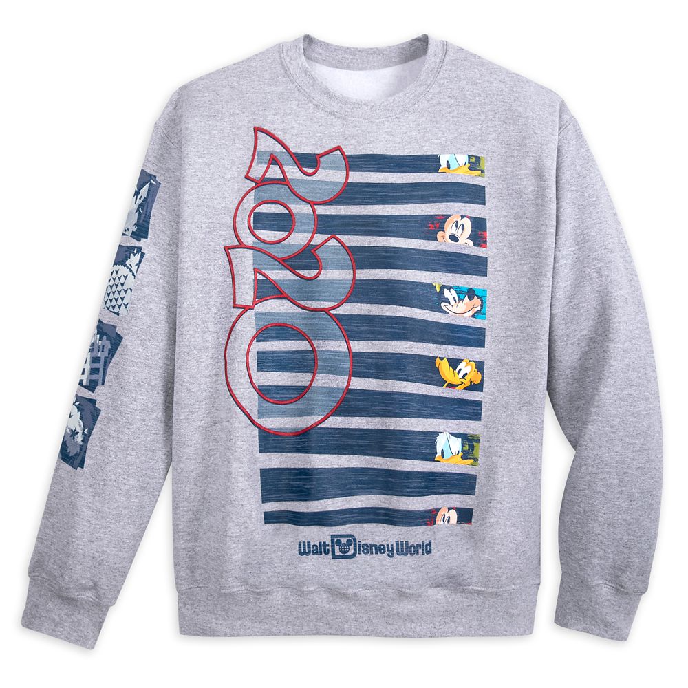 mickey mouse with disneyland fleece sweatshirt for adults