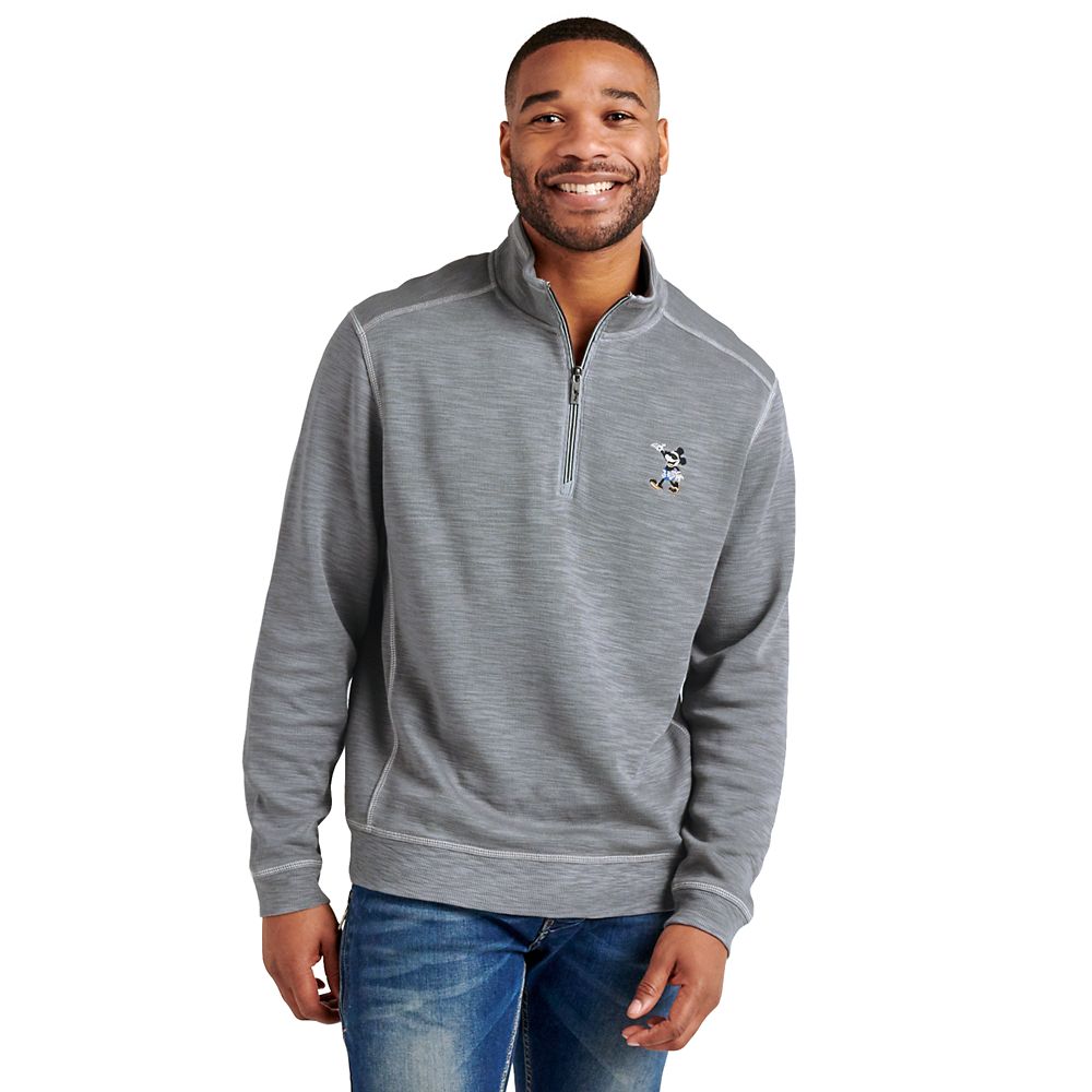 Mickey Mouse Long Sleeve Pullover for Men by Tommy Bahama – Gray