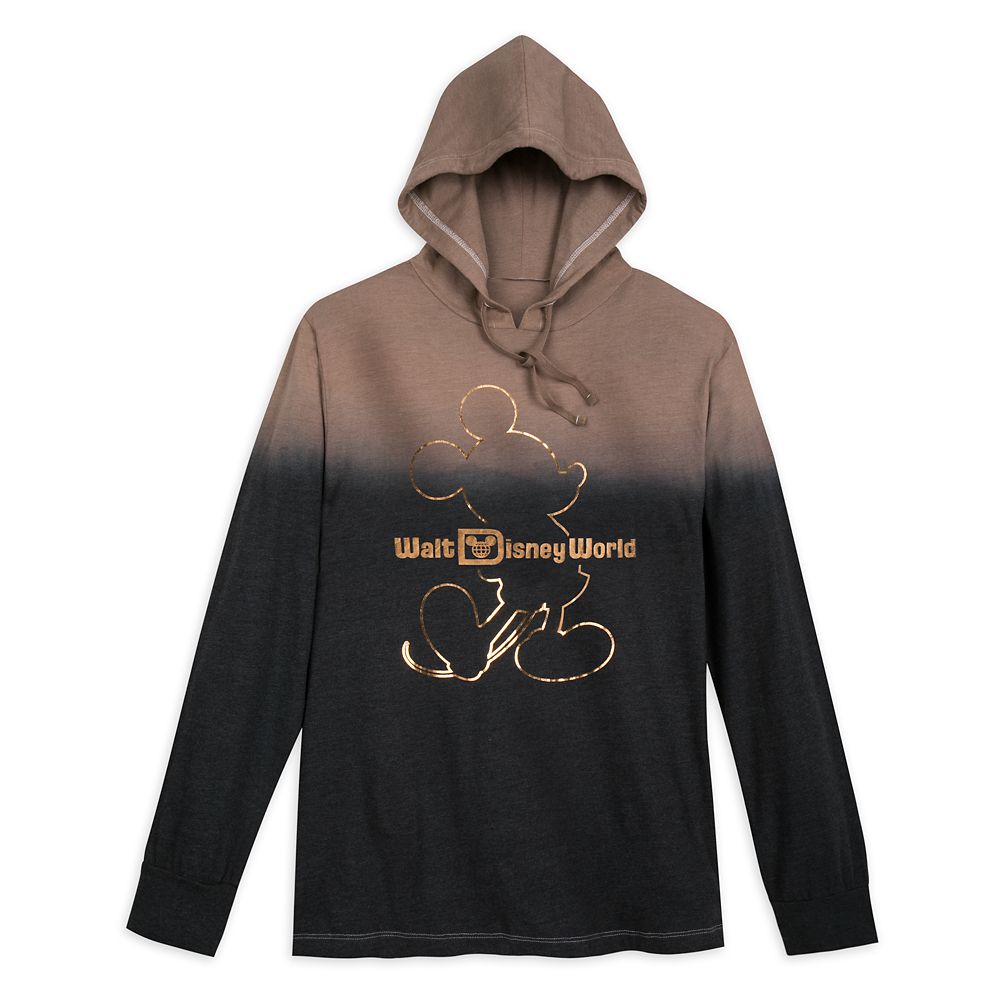 Mickey Mouse Hooded Long Sleeve T-Shirt for Men – Walt Disney World – Belle Bronze