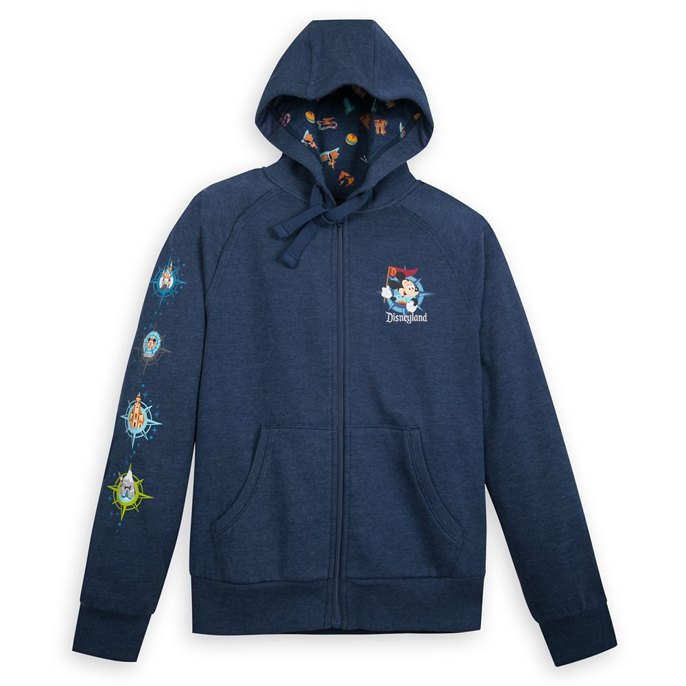 Mickey Mouse Map Zip-Up Hoodie for Women – Disneyland