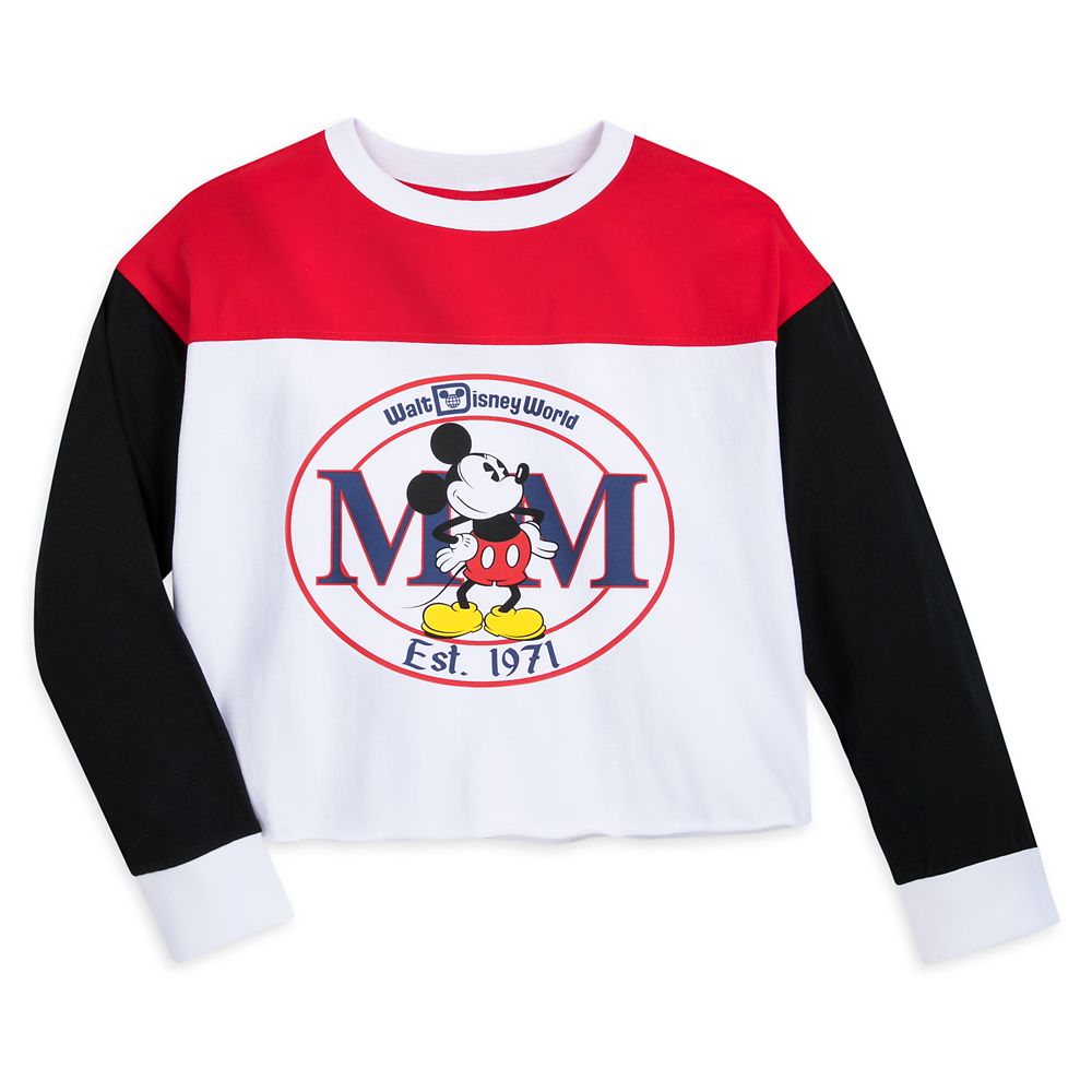 Mickey Mouse Long Sleeve Cropped T-Shirt for Women – Walt Disney World