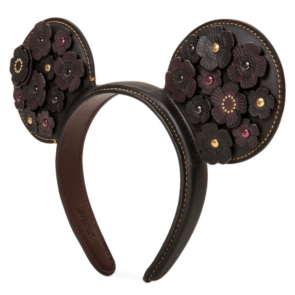 Checkered Louis V Leather Minnie Ears, Designer Minnie Ears