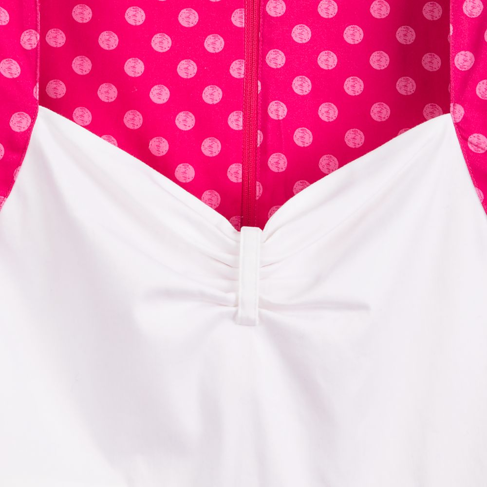 minnie mouse pink and white polka dot dress