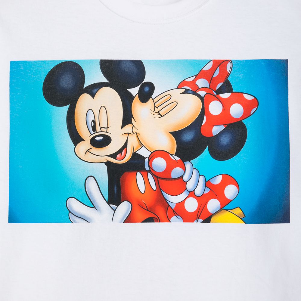 Mickey and Minnie Mouse Kiss T-Shirt for Adults