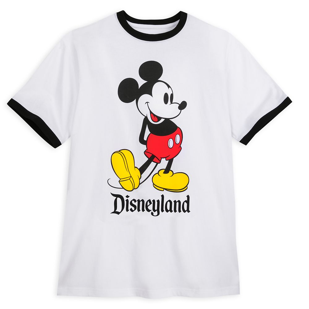 Mickey Mouse Classic Ringer T-Shirt for Adults – Disneyland – White