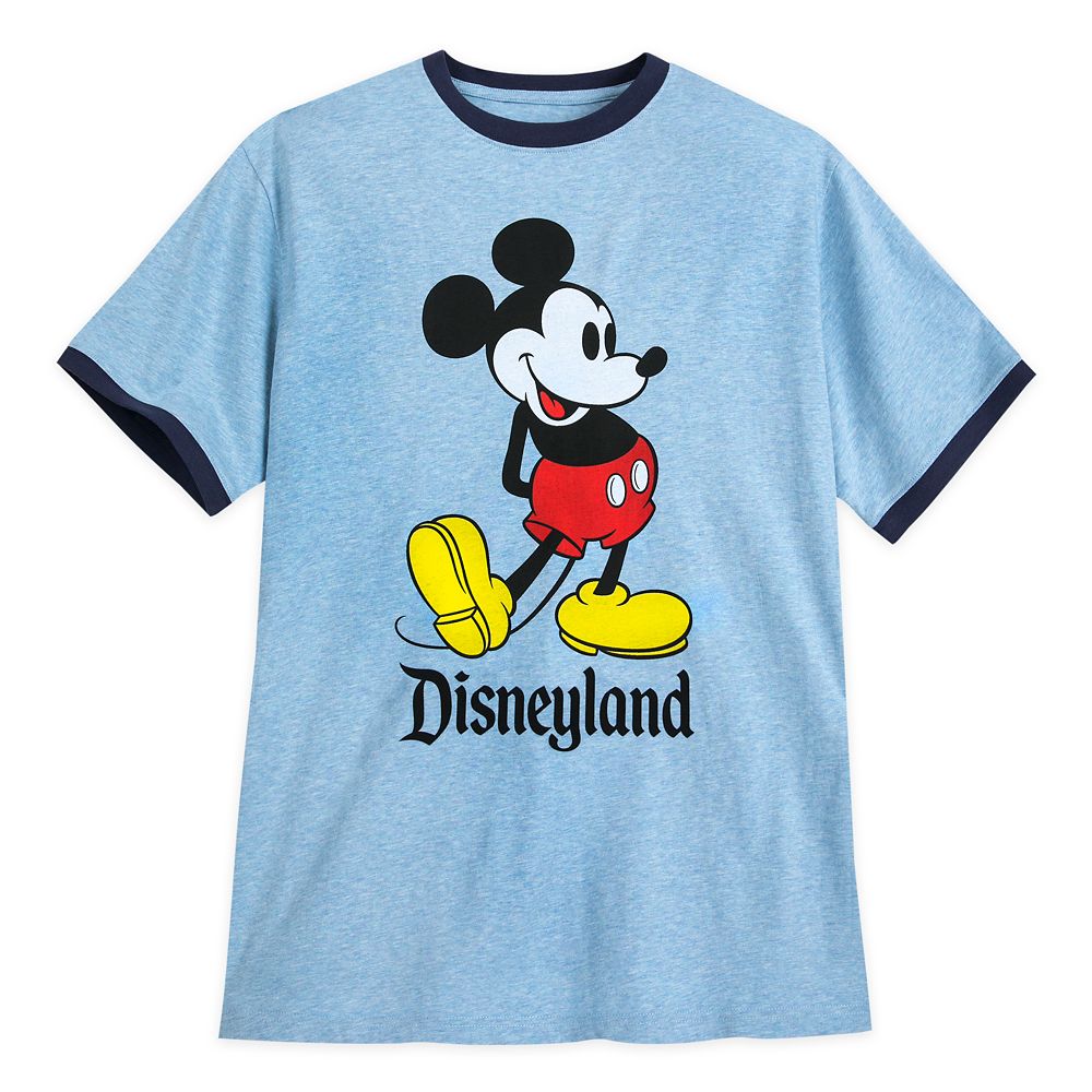 Mickey Mouse Ringer T-Shirt for Men – Disneyland – Blue