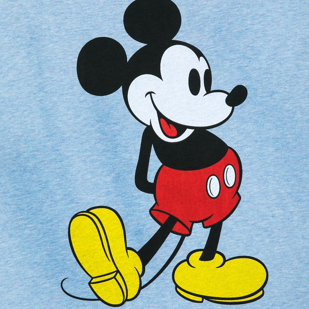Mickey Mouse Ringer T-Shirt for Men – Disneyland – Blue
