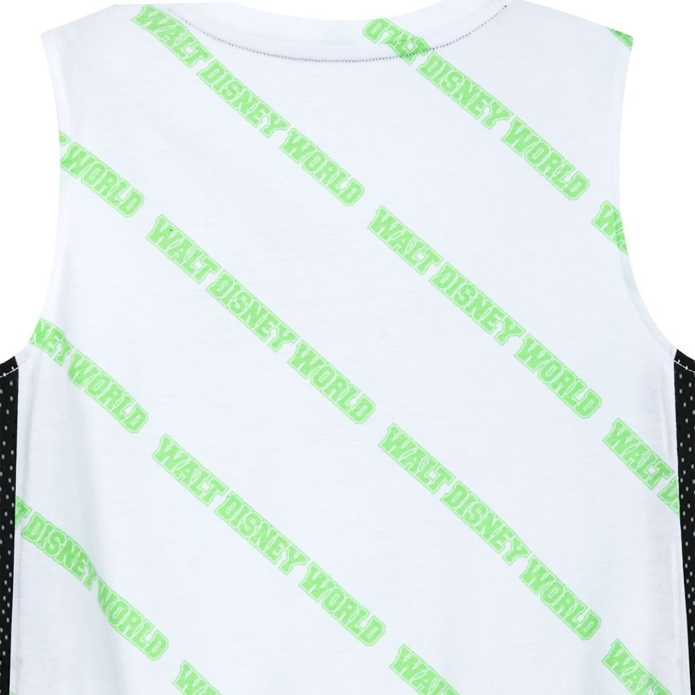 Walt Disney World White and Neon Green Tank Top for Women