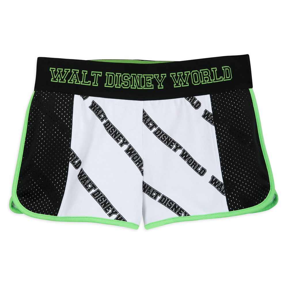 Walt Disney World White and Neon Green Shorts for Women