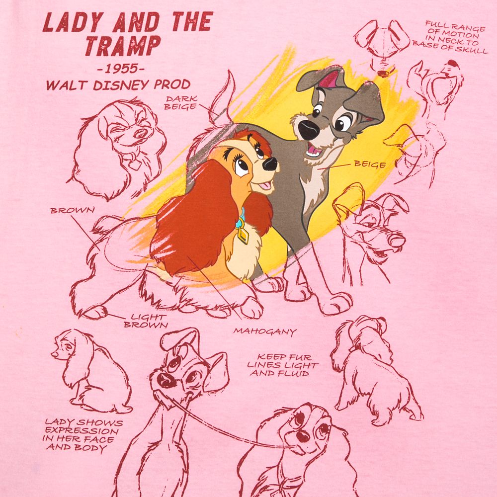 Lady and the Tramp Fashion T-Shirt for Women – Disney Ink & Paint