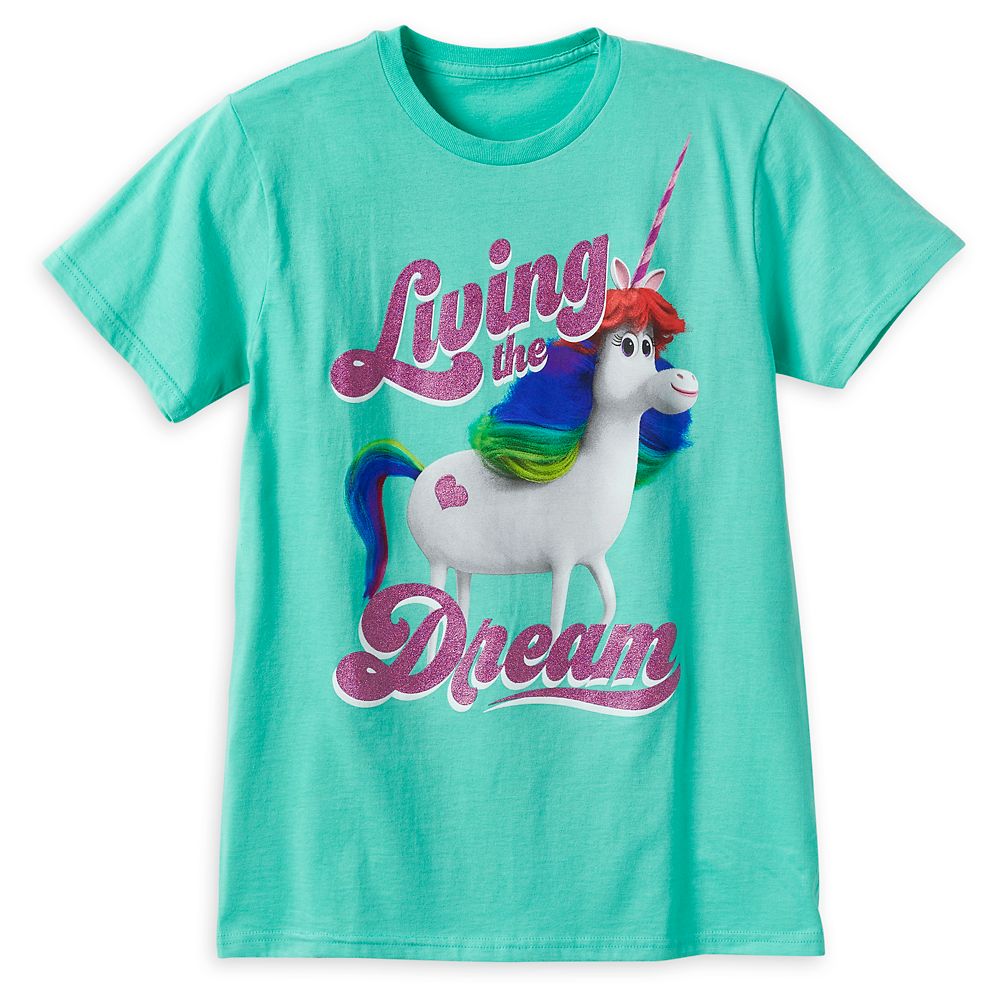 Rainbow Unicorn ''Living the Dream'' T-Shirt for Adults – Inside Out