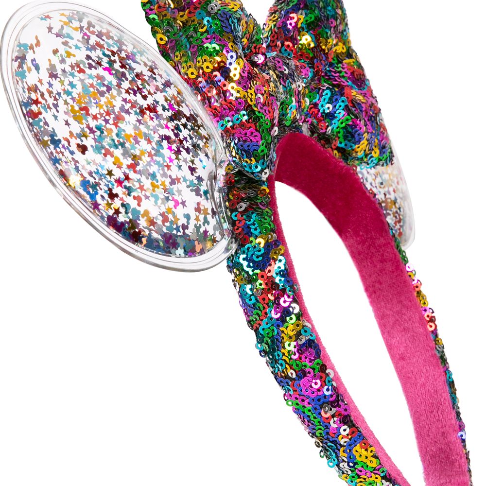 Minnie Mouse Sequined Ear Headband with Bow – Confetti