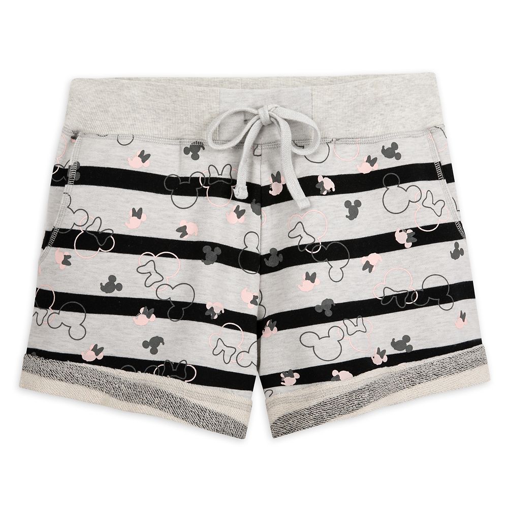 Mickey and Minnie Mouse Icon Striped Shorts for Women – Walt Disney World