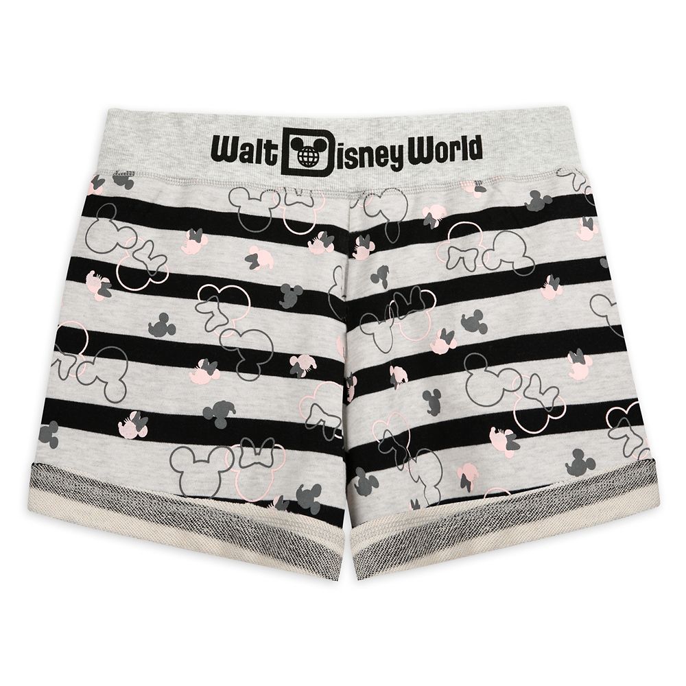Mickey and Minnie Mouse Icon Striped Shorts for Women – Walt Disney World