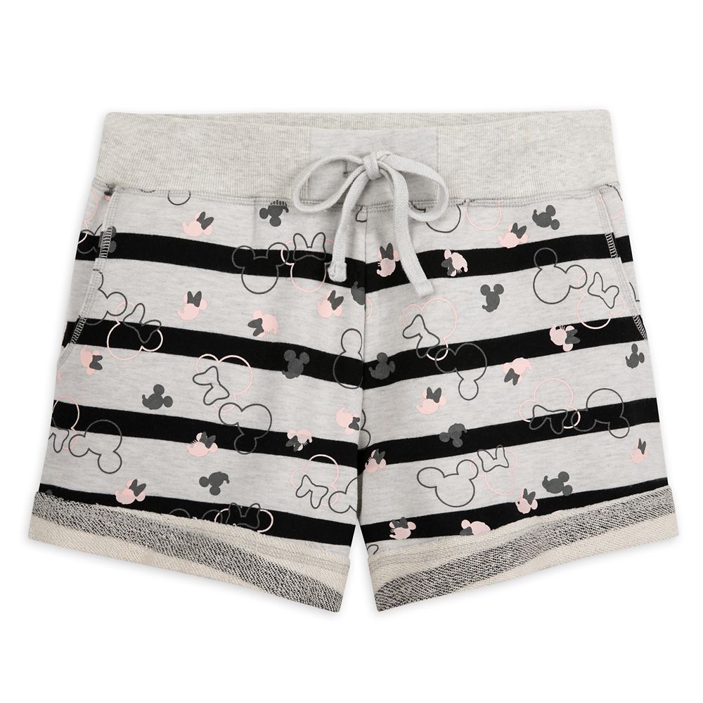 Mickey and Minnie Mouse Icon Striped Shorts for Women – Disneyland