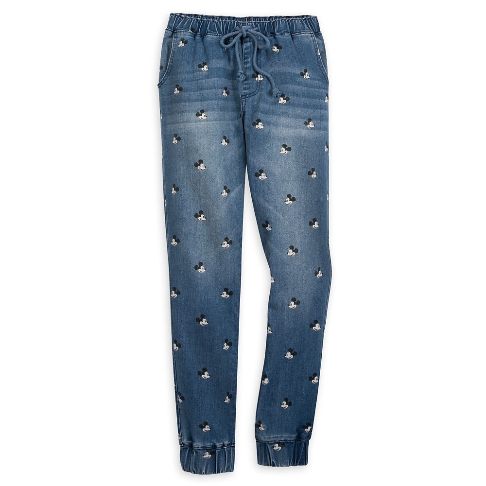 mickey mouse patch jeans