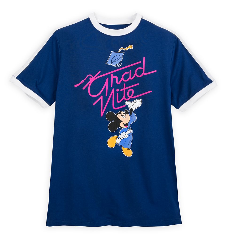 Mickey Mouse Grad Nite Ringer T-Shirt for Adults